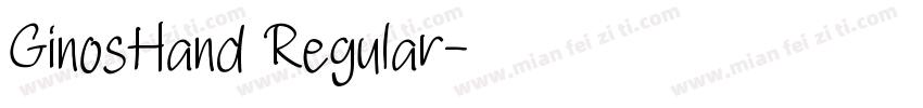 GinosHand Regular字体转换